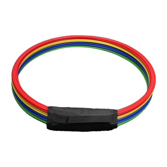 DimyFew 12 Pieces Agility Rings with Portable Handle Multifunctional Jumping Hoops Speed 60cm