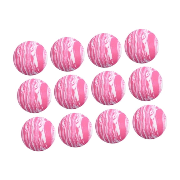 DimyFew 12 Pieces Foam Golf Balls 4.2cm Golf Training Ball for Crafts Indoor Outdoor Pink White