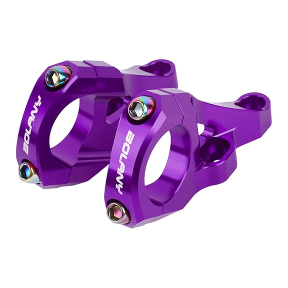 DimyFew 2 Pieces Bike Stem Direct Mount Aluminum Alloy Handlebar Stem Mountain Downhill Purple
