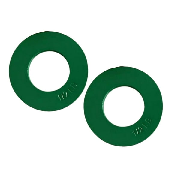 DimyFew 2 Pieces Fractional Weight Plates Color Coded for Strength Training Portable green 1LB