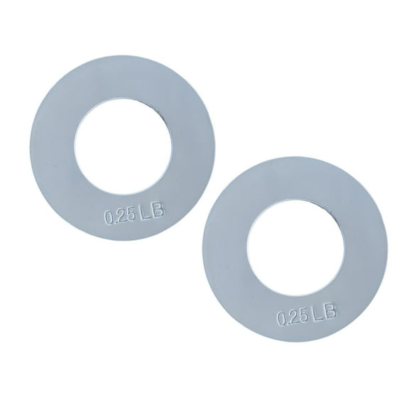 DimyFew 2 Pieces Fractional Weight Plates Color Coded for Strength Training Portable white 0.25LB