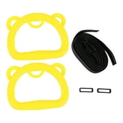 GARENDE 2 Pieces Gymnastics Rings with Webbing Pull up Exercise for Exercise Workout yellow