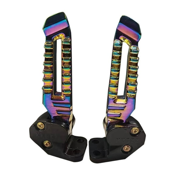 DimyFew 2Pcs Folding Motorcycle Footpegs Garage Scooter Foot Pegs for 125 150cc