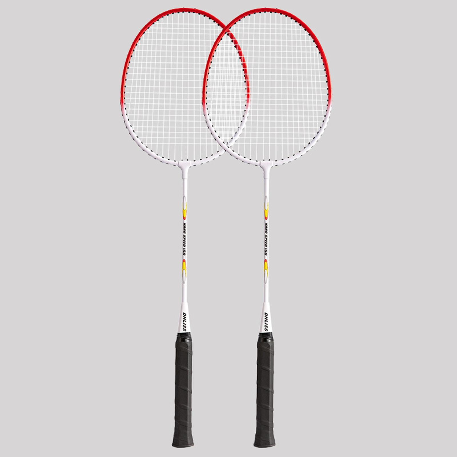 DimyFew 2x Badminton Racket Set Durable Badminton Equipment Badminton Racquet for Adults Without Bag