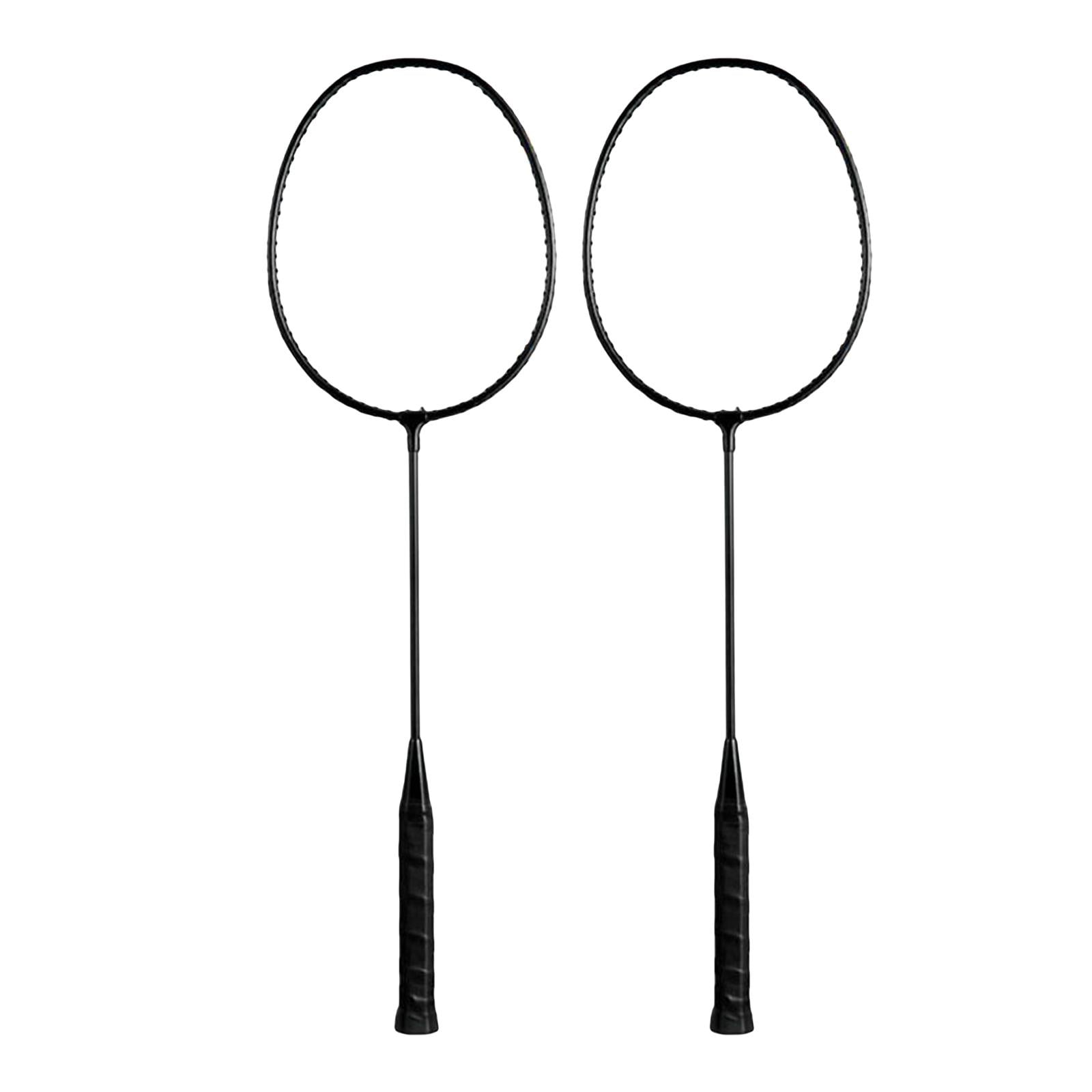 DimyFew 2x Badminton Rackets Set Playing Alloy Lightweight Double Racquets for Game Lawn