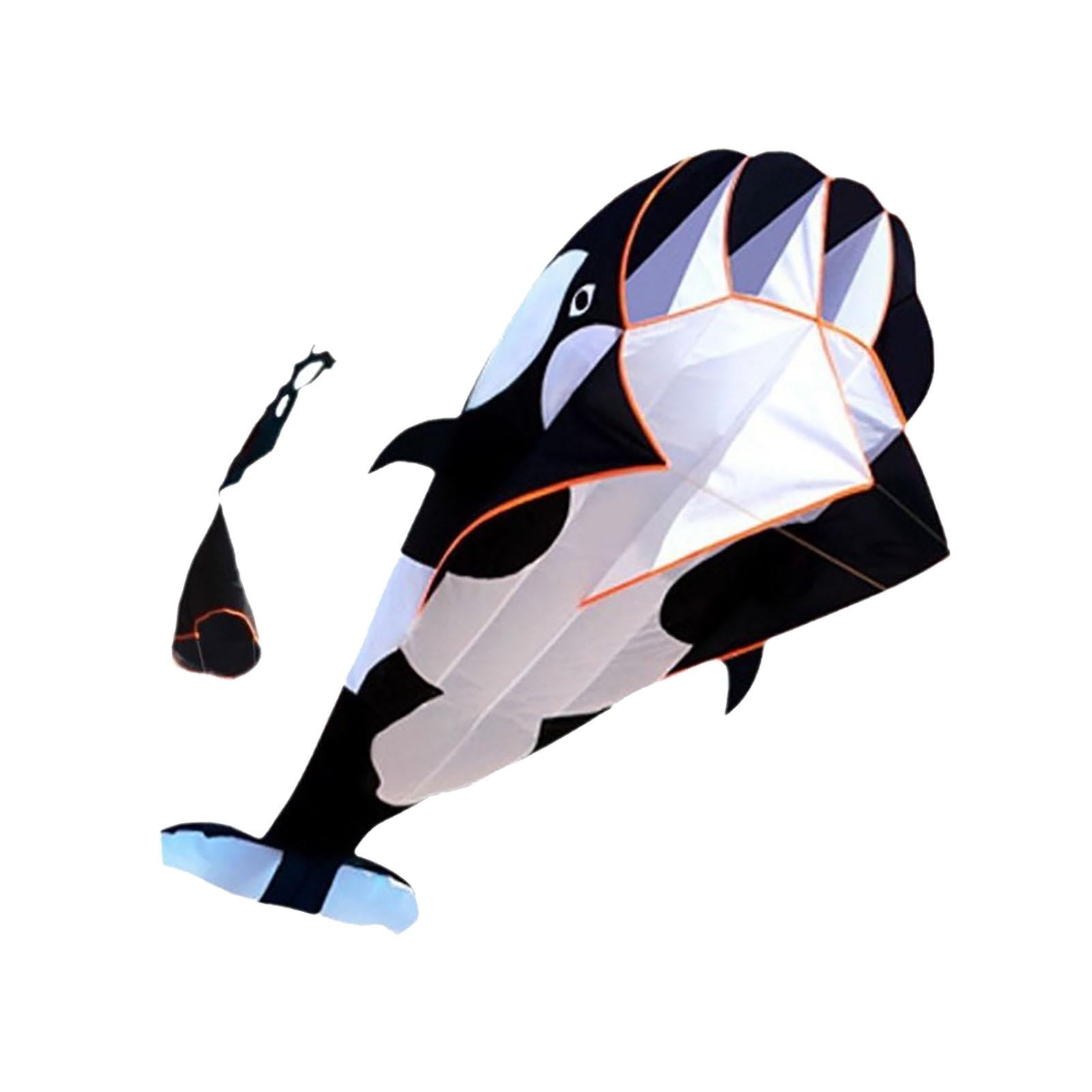 DimyFew 3D Dolphin Kite Soar with Kites String Childhood High Giant Cartoon Soft Outdoor