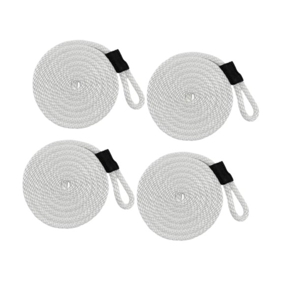 DimyFew 4 Pieces Boat Dock Line Fishing Water Sports Power Boat Lifebuoy Fixing Line White