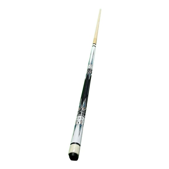 DimyFew 57" Billiard Pool Cue Stick Accessories Portable 2 Shaft for Billiard Player Black and White