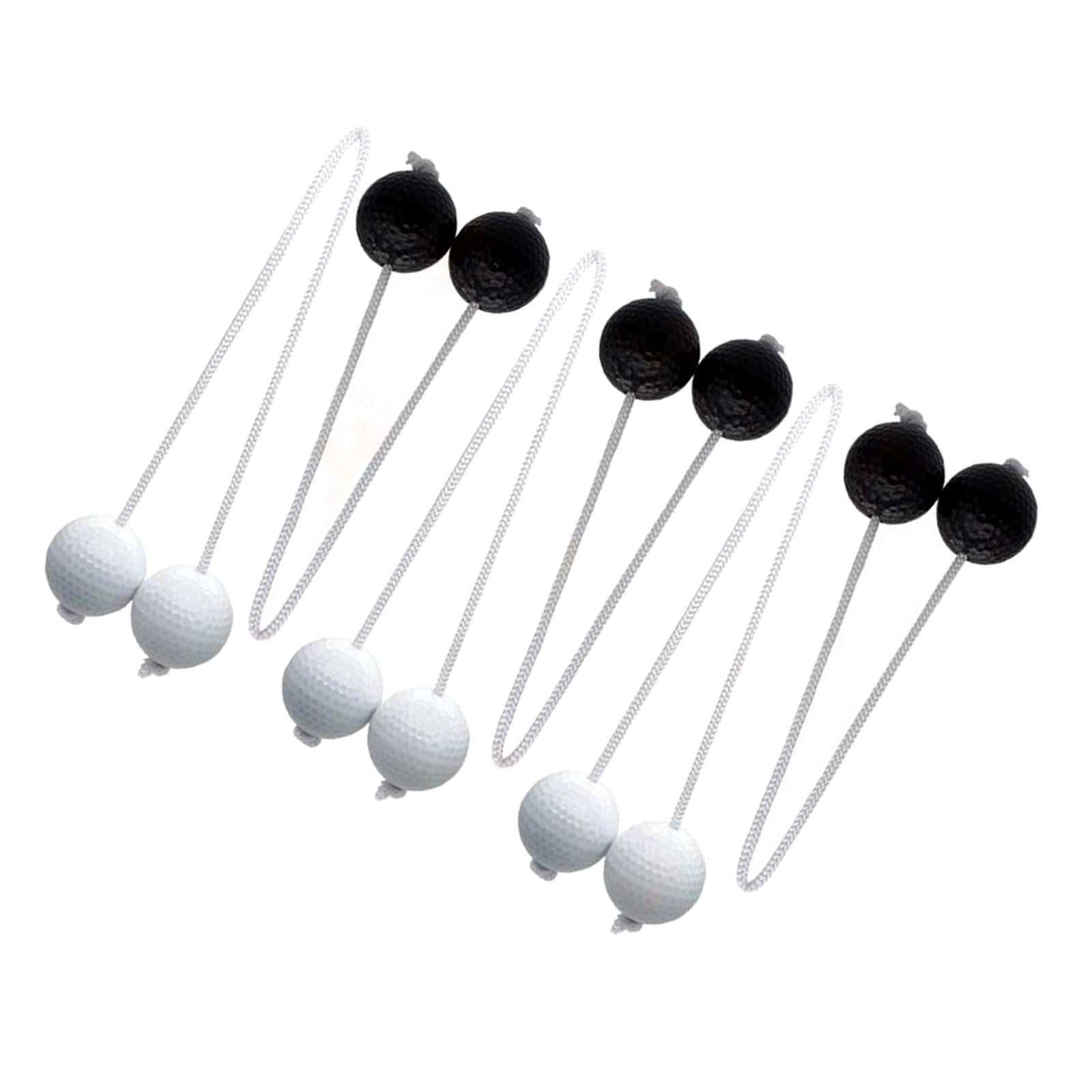 DimyFew 6 Pieces Ladder Ball for Kids Adults Family Outdoor Lawn Yard Beach Game Bola Strands Black and White