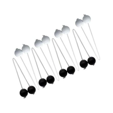 DimyFew 8x Ladder Balls for Kids Adults Family Dia 1.65 in Golf Game Toss Game Balls Black and White