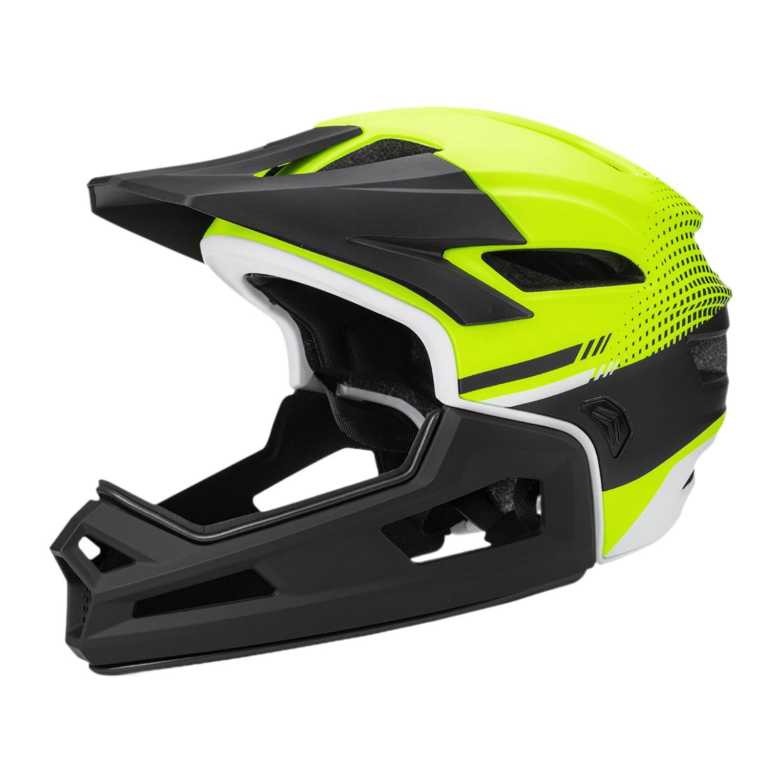 DimyFew Adjustable Full Face Helmet for Cycling And Outdoor Activities for Men And Women Black Yellow