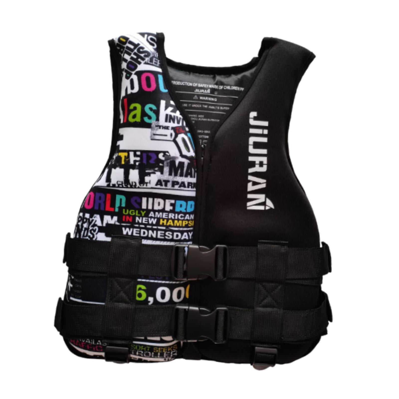 DimyFew Adults Life Vest Convenient Swim Jacket for Canoeing Swimming Paddleboarding L Black L