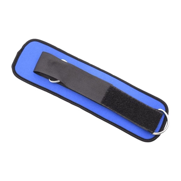 DimyFew Ankle Strap Neoprene Padded Leg Training Ankle Cuff for Kickbacks Gym Leg Straps Dual Rings Blue