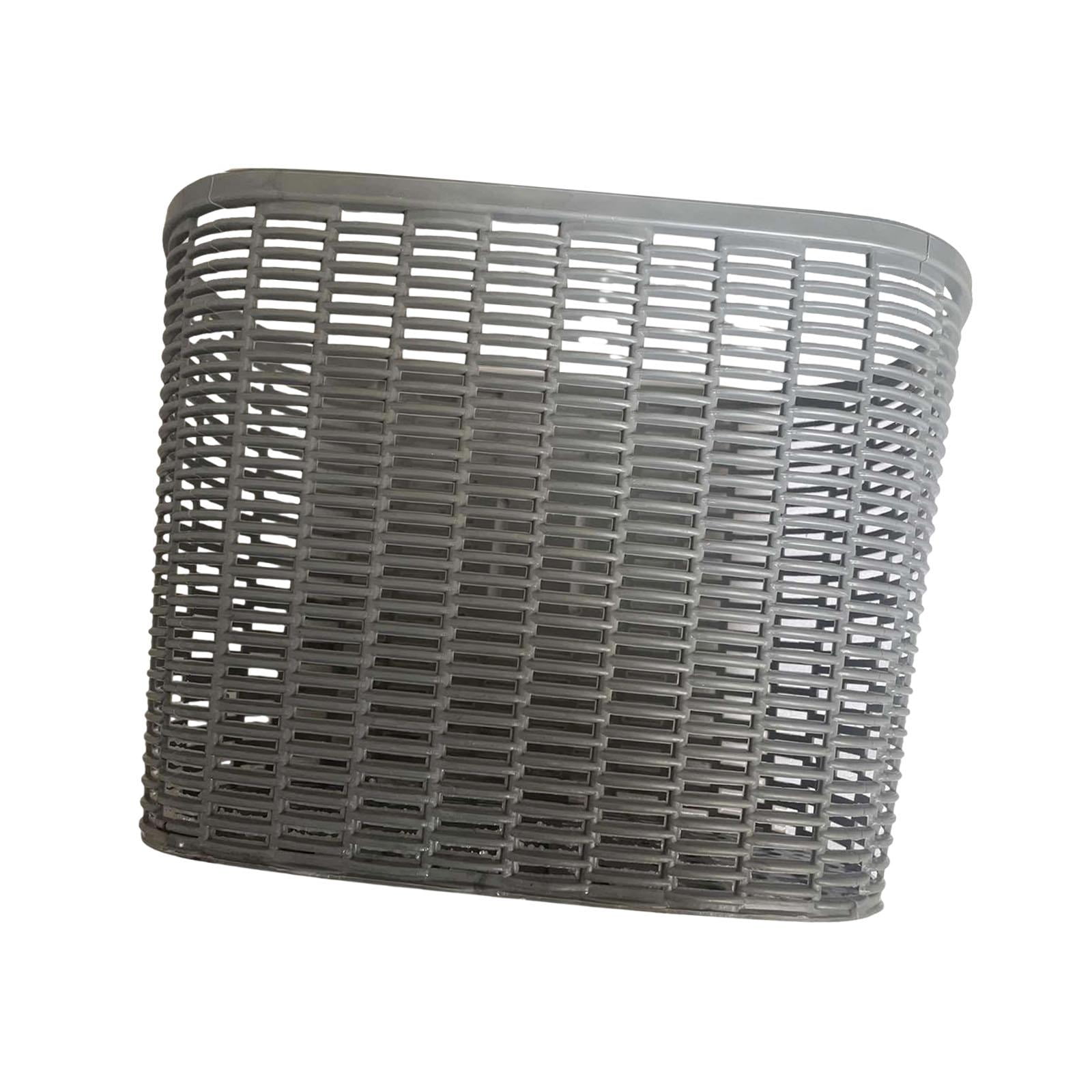 DimyFew Basket Front Detachable Bike Accessories Retro Style Imitation Rattan Most Adult grey