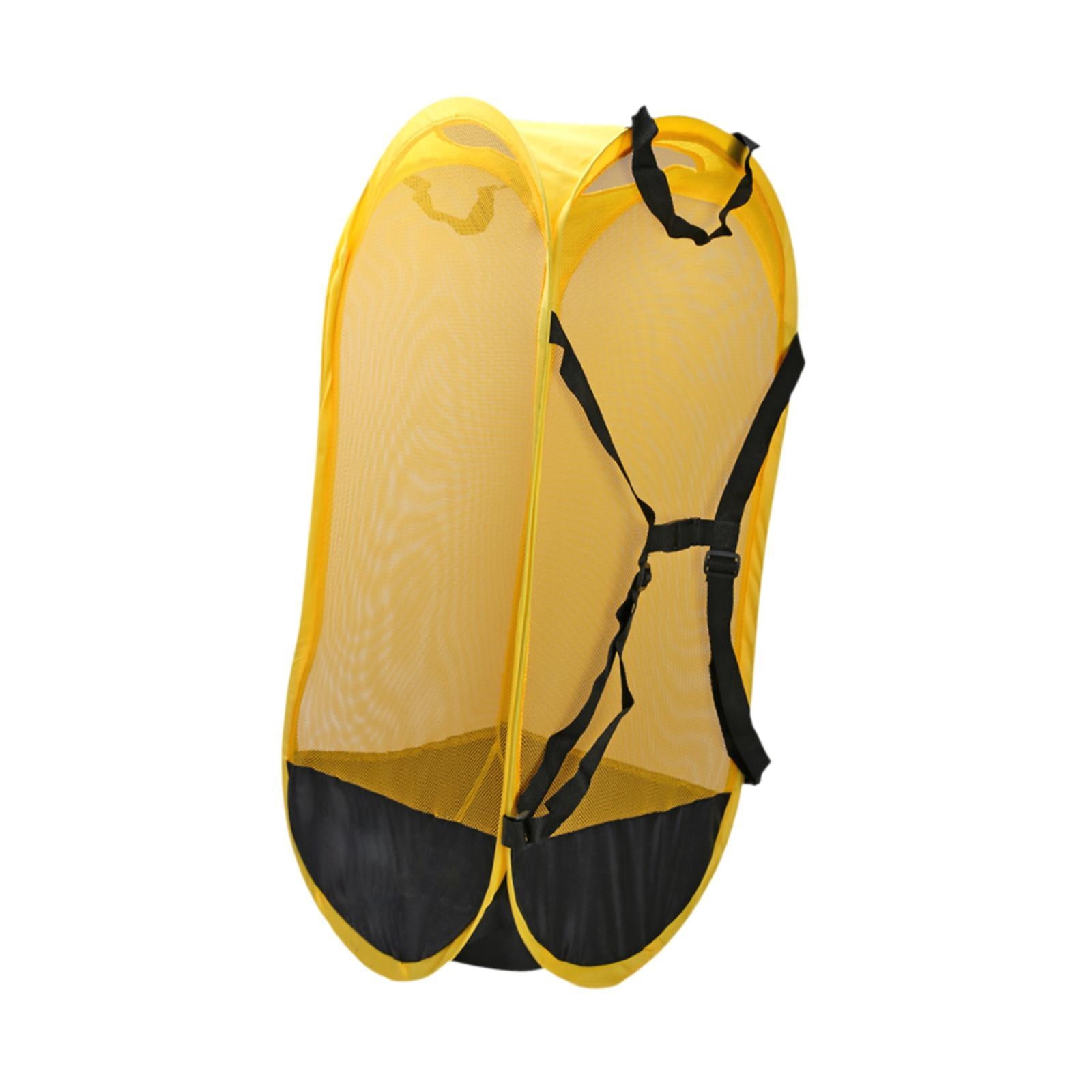 DimyFew Basketball Mesh Ball Bag Soccer Ball Bag for Baseball Basketball Beach Cloth Yellow