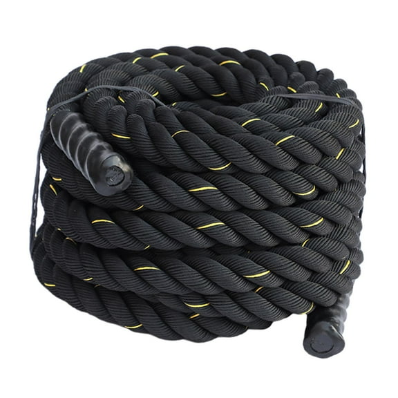 DimyFew Battle Exercise Exercise Training Heavy Ropes 9.18ft/9.8ft Professional Home Gym 38mmx2.8m Yellow