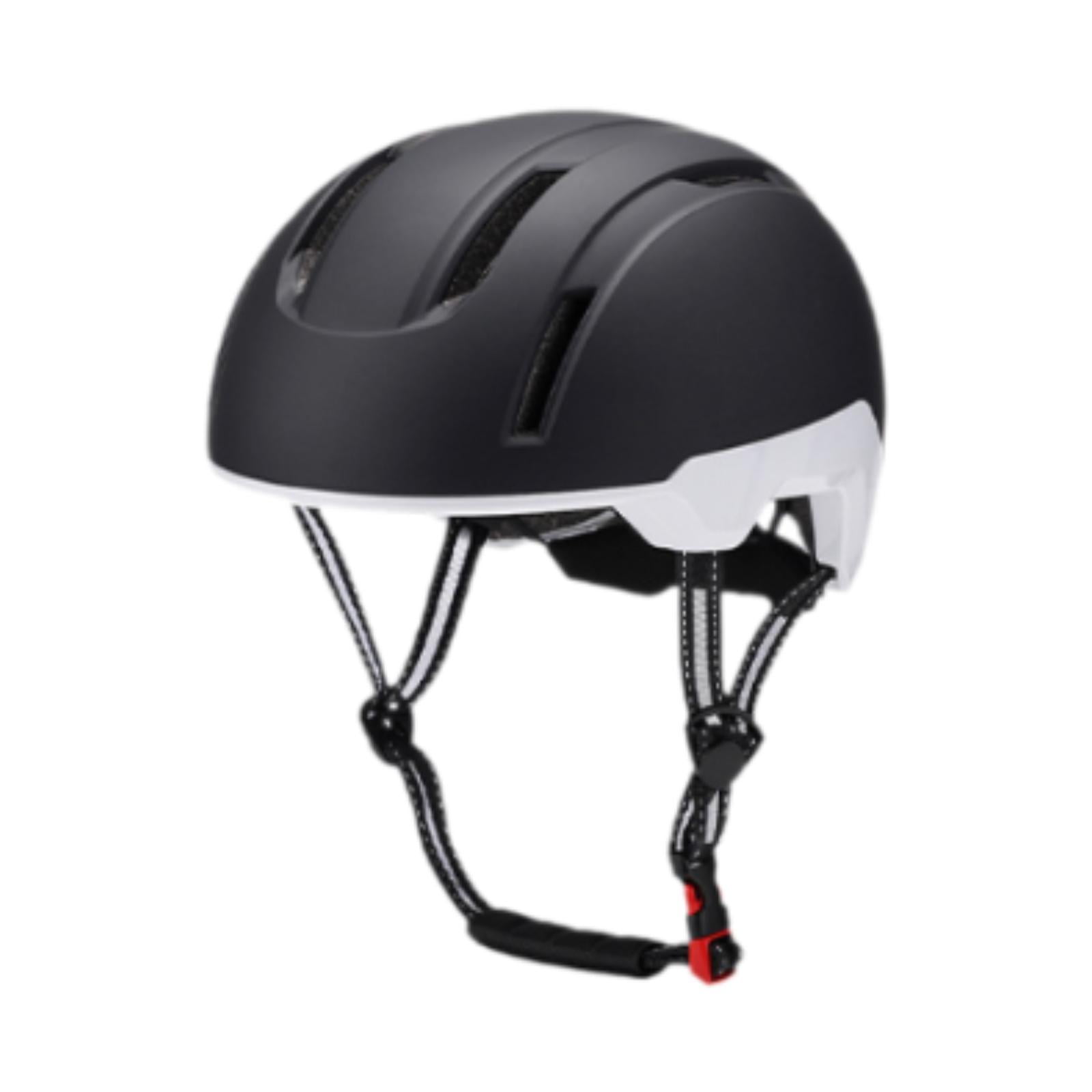 DimyFew Bicycle Helmet Adjustable Head Circumference Cycling Helmet Breathable Road Bike Black White