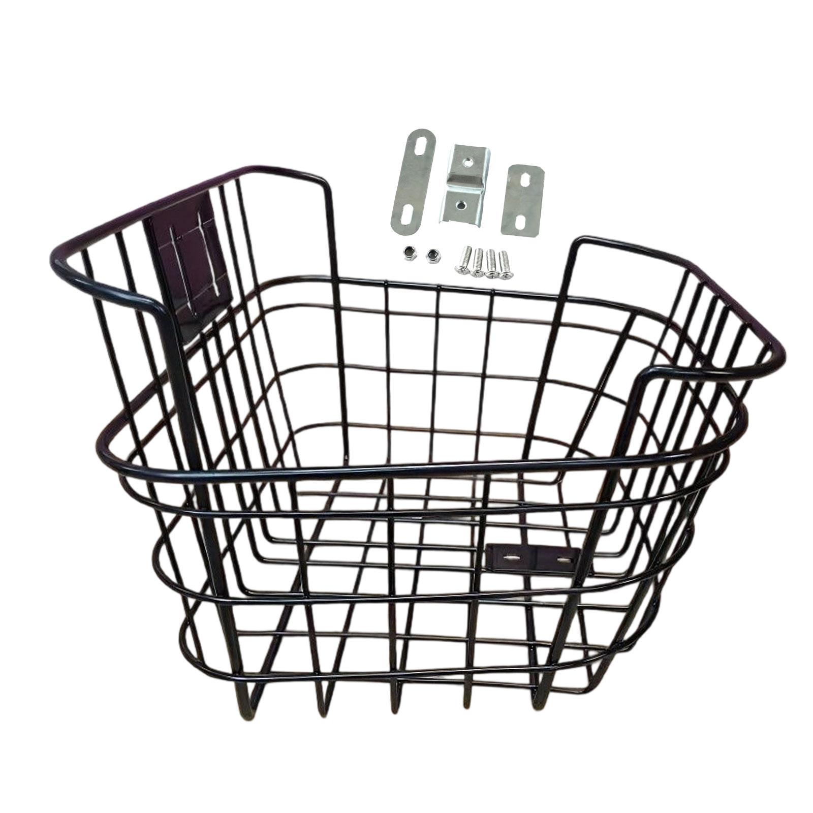 DimyFew Bike Basket Aluminum Alloy Metal Wire Bicycle Cargo Rack Electric Bike Front And