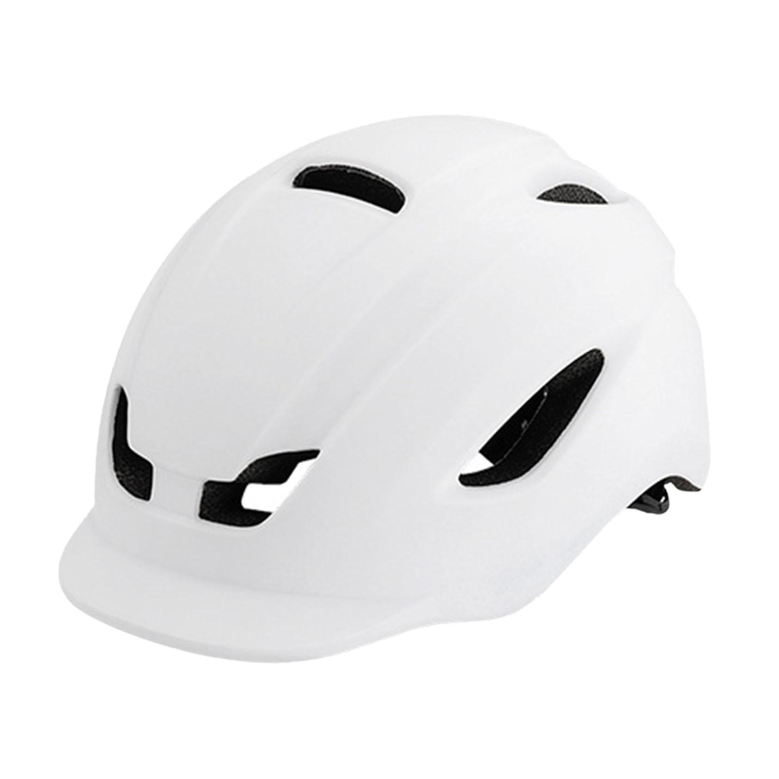 DimyFew Bike Helmet Adjustable 55cm-61cm Protective Breathable Removable Washable Lining White