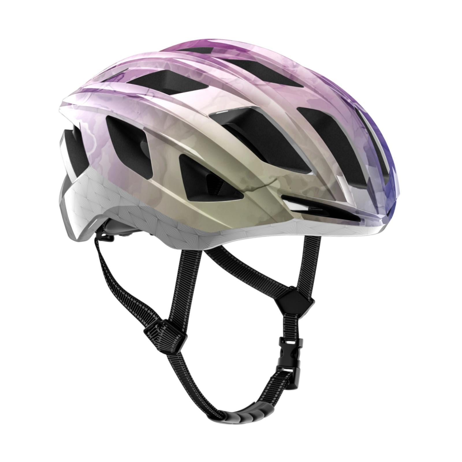 DimyFew Bike Helmet Bicycle Helmet Breathable Shockproof Adjustable Equipment for Adults Purple M