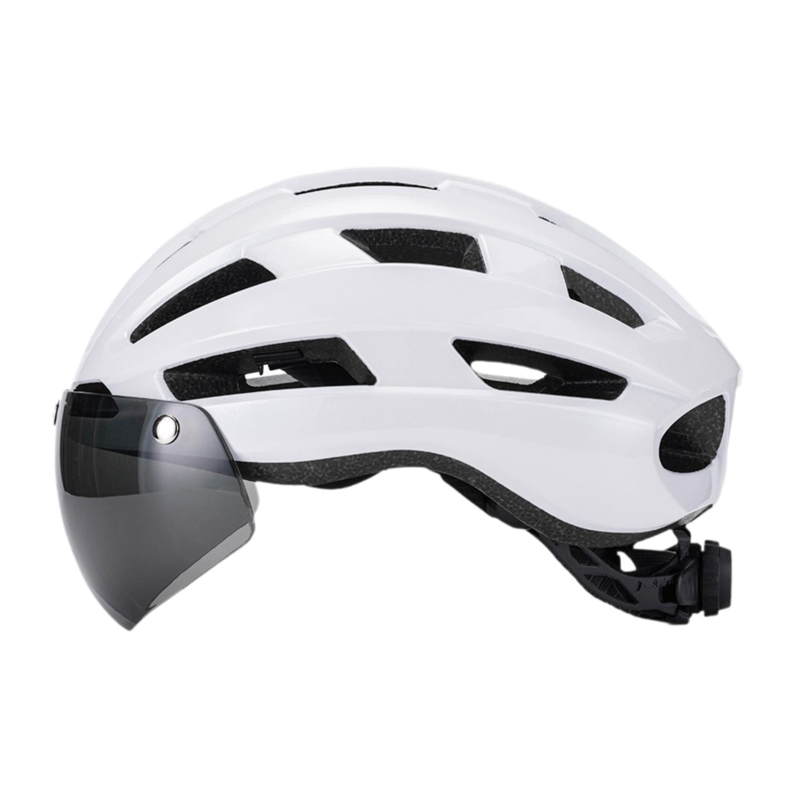 DimyFew Bike Helmet Bike Hat Adjustable Strap Lightweight Bicycle Helmet with Windscreen White