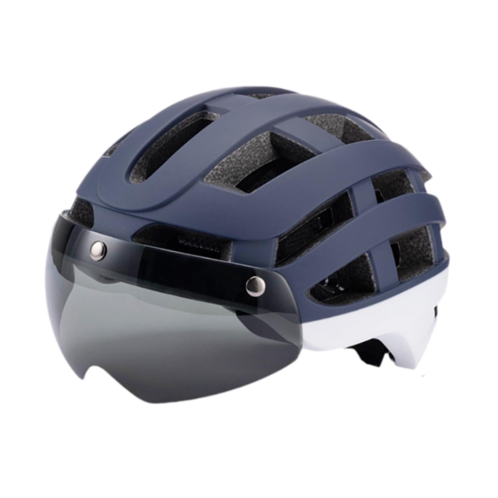 DimyFew Bike Helmet Cycling Helmet Protective Adjustable Chin Strap Sports Helmets Bike Blue White
