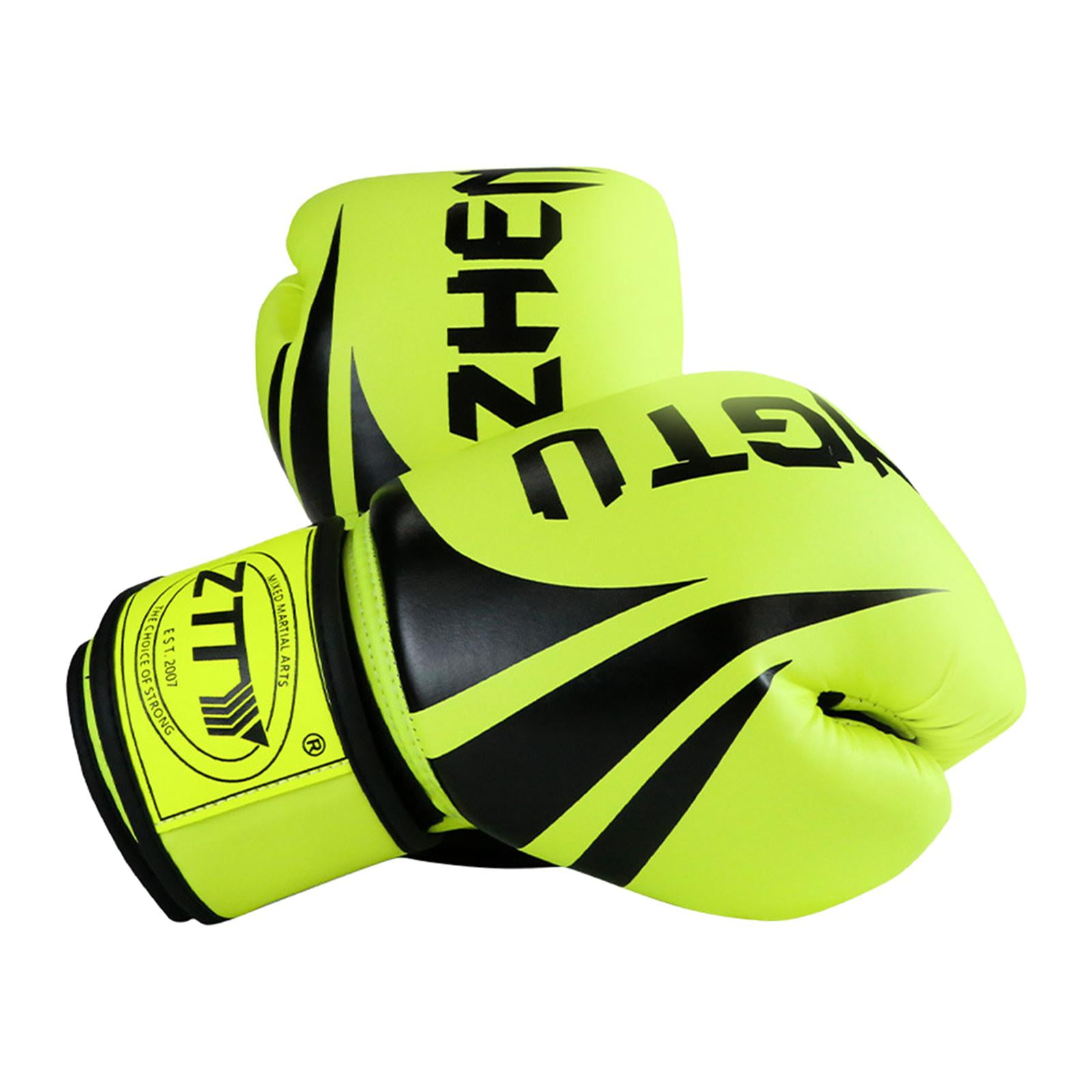 DimyFew Boxing Gloves Durable Lightweight Mma Protective Gear Sparring Gloves Karate for Green