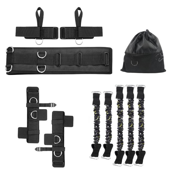 DimyFew Boxing Resistance Bands Set Accessories Premium Materials Vertical Jump Training 2lbs Black