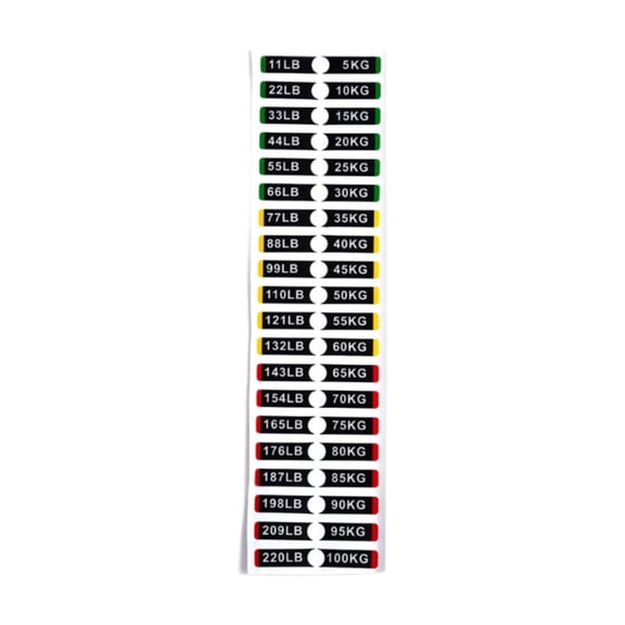 DimyFew Circuit Breaker Label Sticker for Weight Identification Machine Accessories Gym 6.9cmx1.05cm