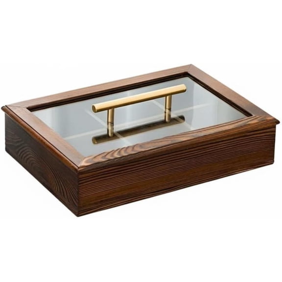 DimyFew Dried Fruit Holder Tray Party Serving Platter Snack Storage Box Decor Divided Serving Tray for Sweets Cookies Family Reunions, Rectangle Handled