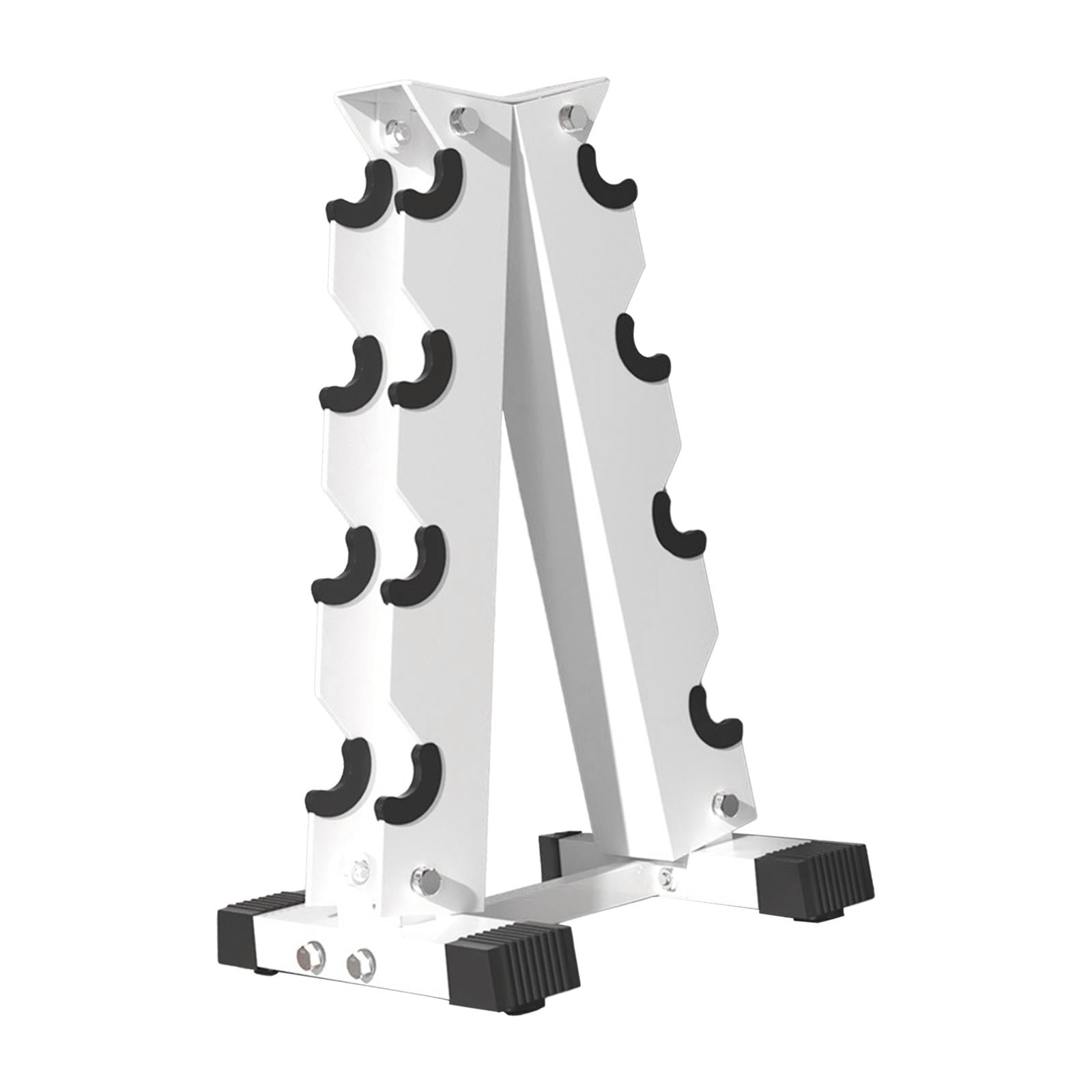 DimyFew Dumbbell Rack Compact A-frame Dumbbell Weight Rack Multipurpose Dumbbell Storage 4 Tier