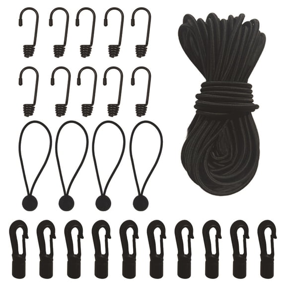 DimyFew Elastic Bungee Shock Cord, Elastic Rope 15.9M Length Luggage Straps Kayak Bungee