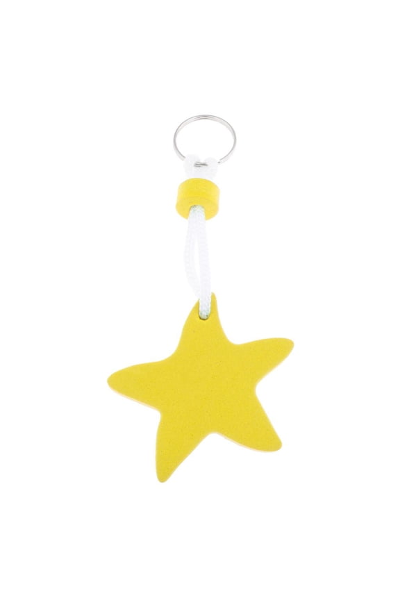 Floating Key Chain, Boat Key Ring, Floatable Foam for Water Sports - Multiple Yellow