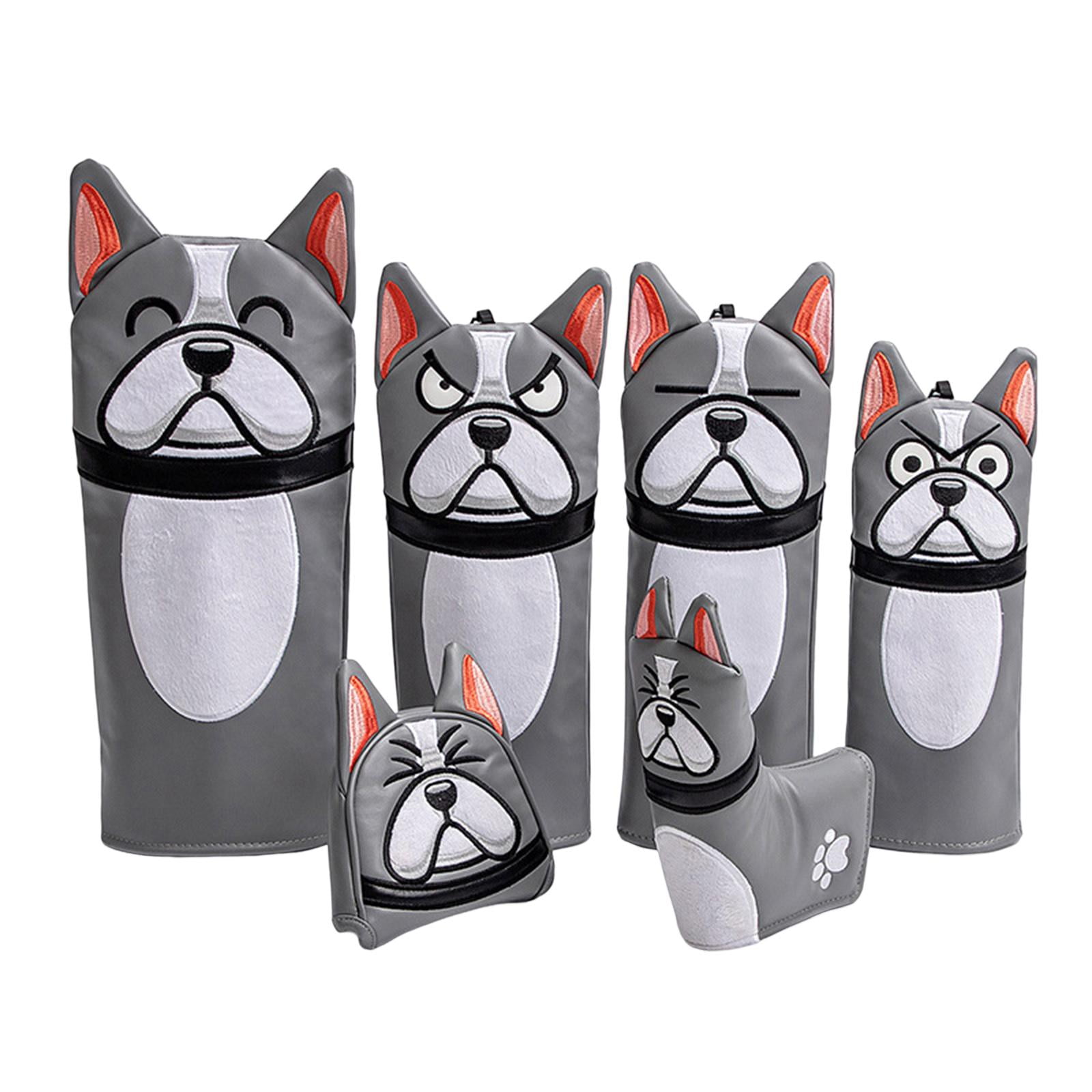 DimyFew Golf Club Headcovers Equipment PU Lightweight Golf Wood Head Covers for Practice 6Pcs