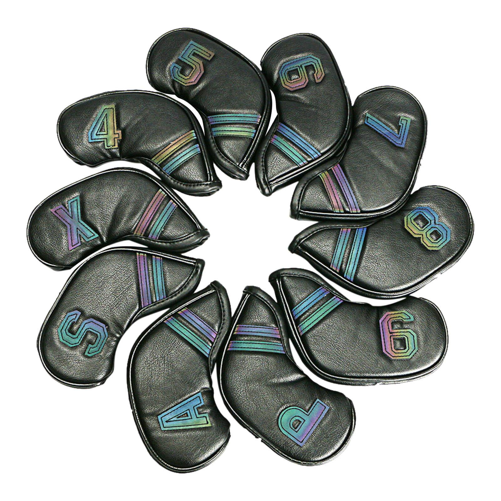 DimyFew Golf Iron Club Covers Driver Headcover Women Men Black
