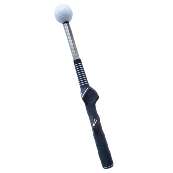 DimyFew Golf Swing Trainer Aid Golf Practice Nonslip Training Aid Telescopic Warm up Rod Black Left Hand