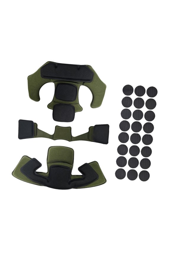 Helmet Padding Kit Lining Memory Foam Pads for Skating Outdoor Sports Riding Green