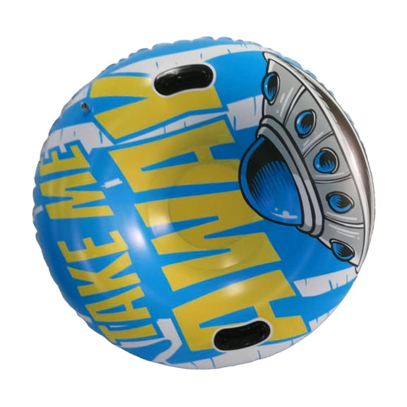 DimyFew Inflatable PVC Snow Tube Freeze-resistant -thick Bottom Recreation Sports Skiing 90cm UFO