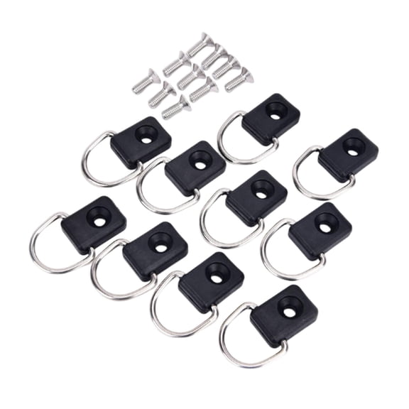 DimyFew Kayak D Rings Lightweight Canoe D Buckles Safety Tie Down Loop for Rigging Kayak