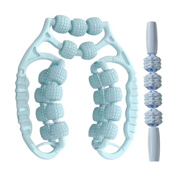 DimyFew Massage Rollers Back Leg Massagers 21 Wheels 4 Wheels Fitness Versatile Circular Blue