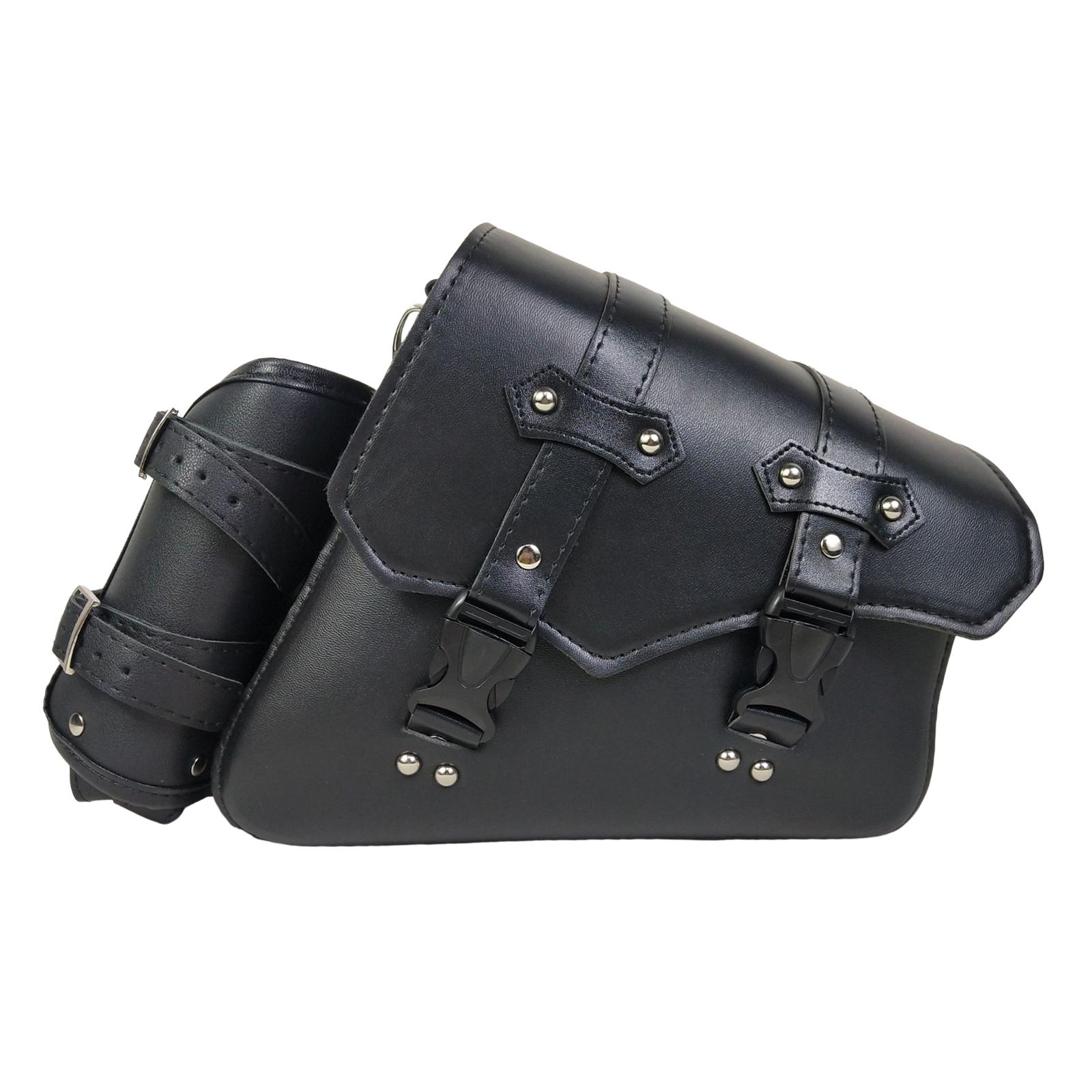 DimyFew Motorcycle Saddlebag Sleek Scratch Resistant with Detachable Water Cup Pouch Right