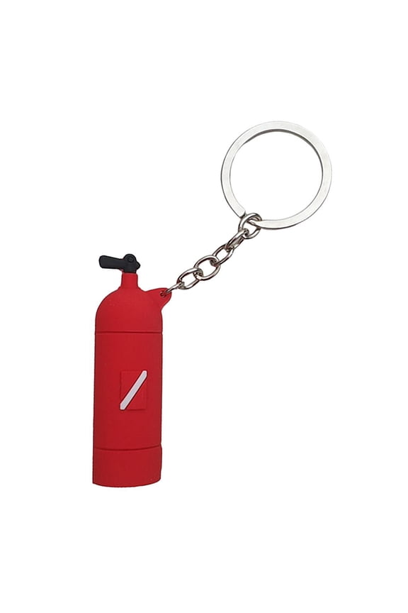 Novelty Mini Diving Tank Key Chain Holder Dive Flag Keyring Keychain Red