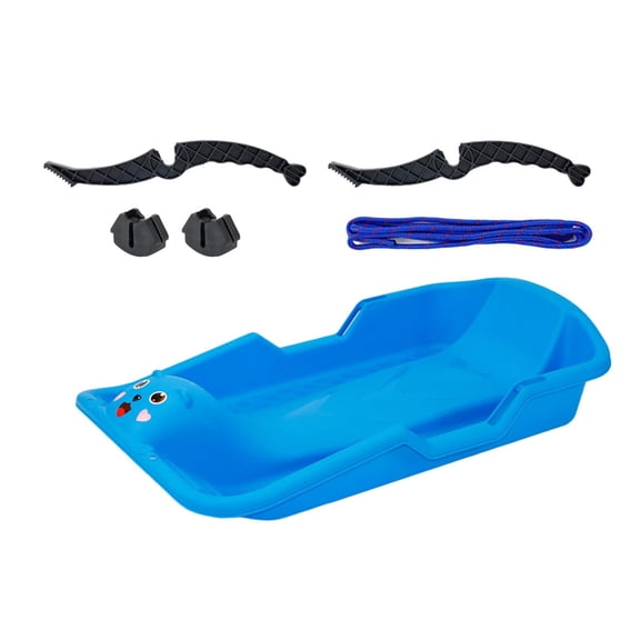 DimyFew Outdoor Snow Sled Sled Skateboard Pull Ropes with Brake Handles Durable Downhill 36cmx64cmx13cm