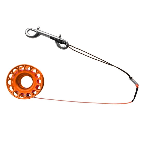 DimyFew Performance Diver Finger Reel Clip Wreck Scuba Diving Tech Spool - with a Double Orange