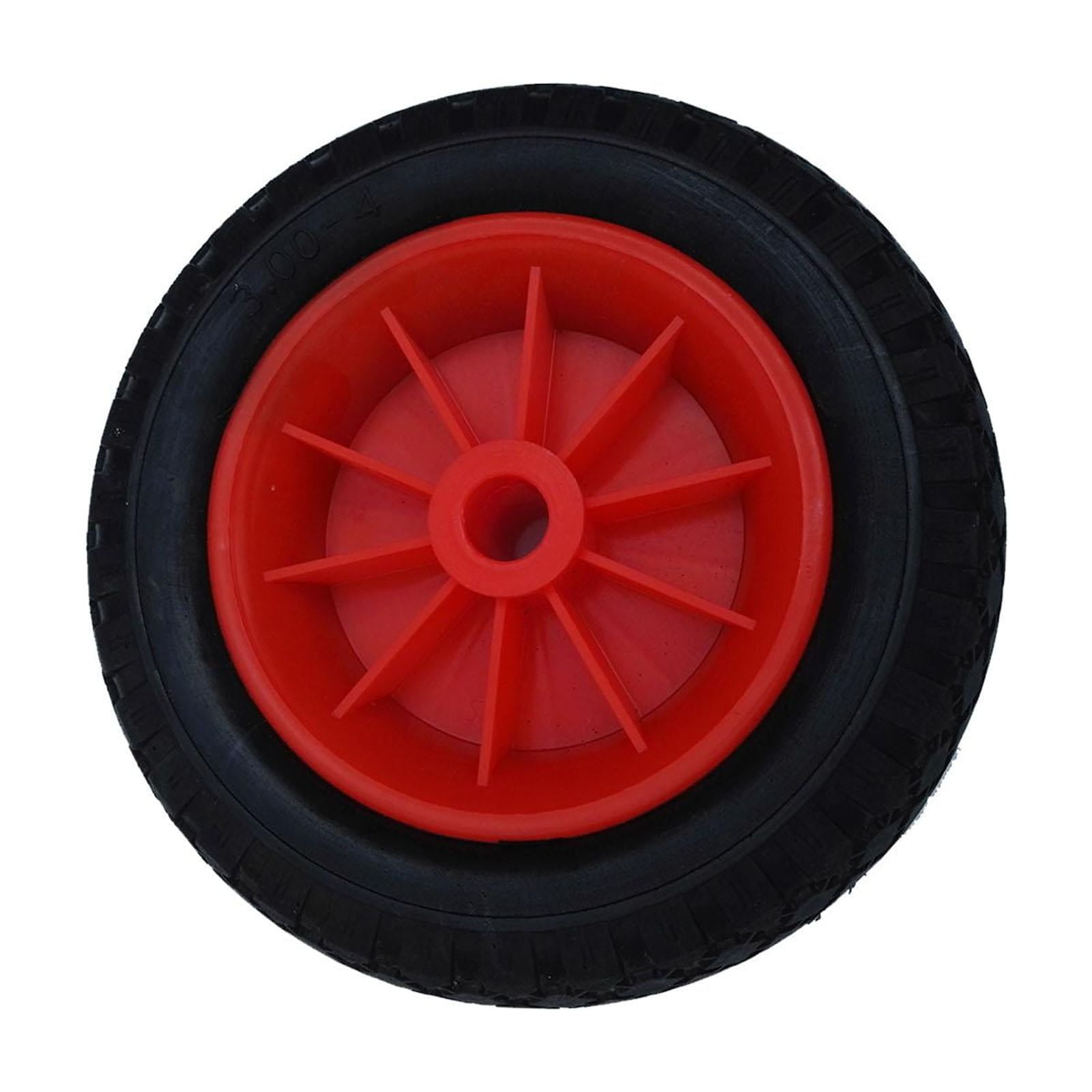 DimyFew Puncture Proof Rubber Tyres on Red Wheel, Kayak Trolley/Trailer Wheel M M