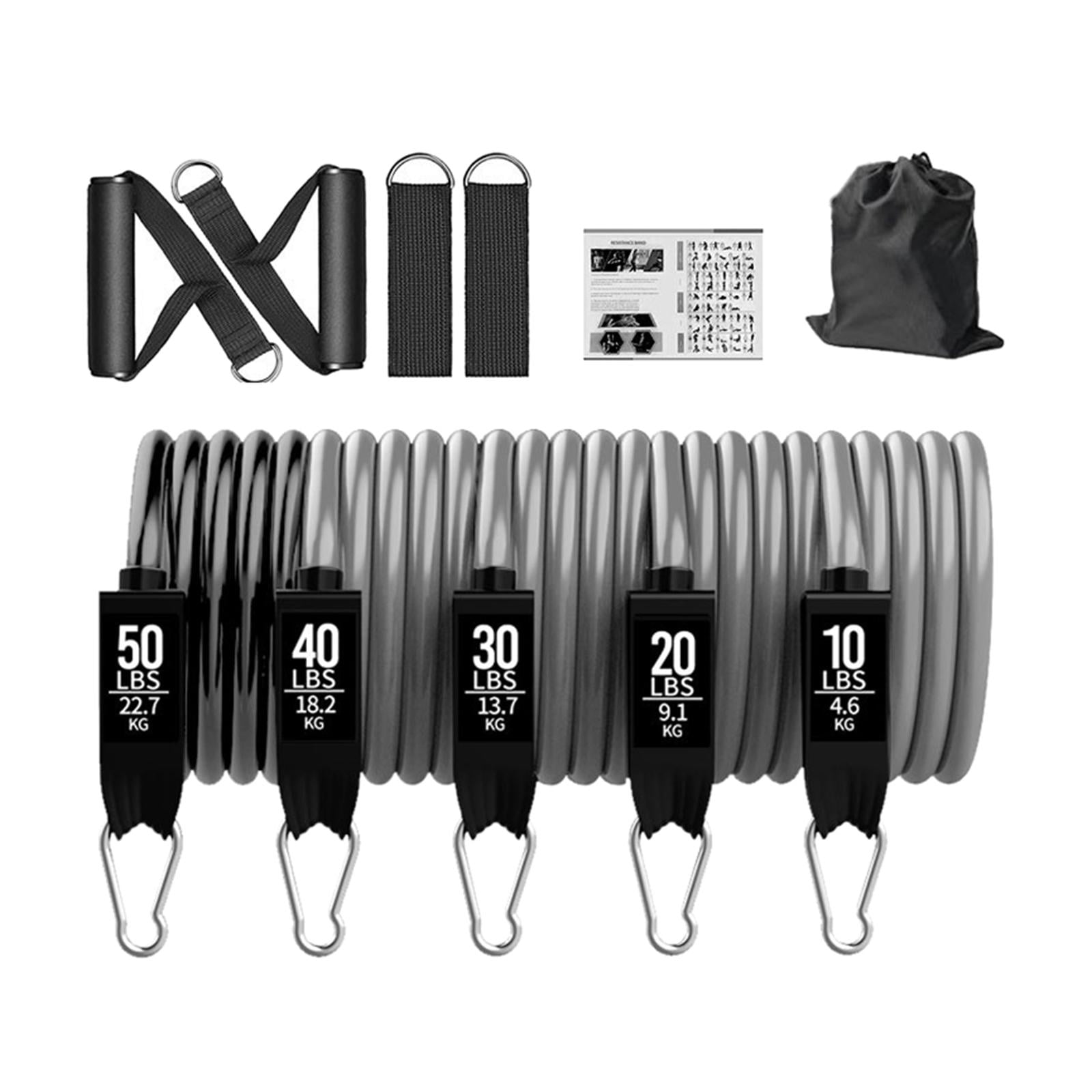 DimyFew Resistance Bands Set Pull Up Assistance Bands Stretch Bands Set for Yoga Fitness 150lbs 11Pcs Set