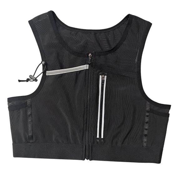 DimyFew Running Vest Bag Phone Holder Reflective Chest Pack with Mesh Pocket Lightweight M