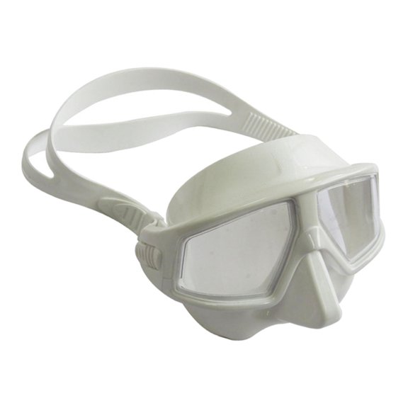 DimyFew Snorkel Diving Goggles Eyewear Snorkeling Glasses Adjustable Panoramic View Swim white