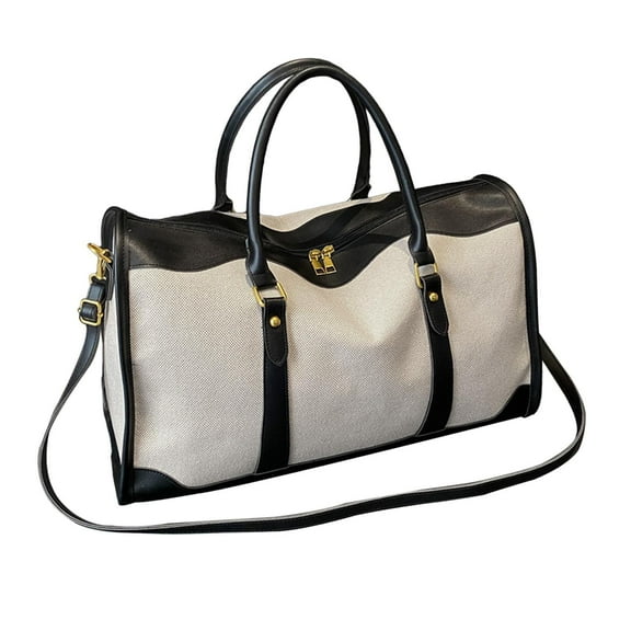 DimyFew Sports Gym Bag Canvas Portable Bag Waterproof Storage Bag Travel Duffle Bag Black Large