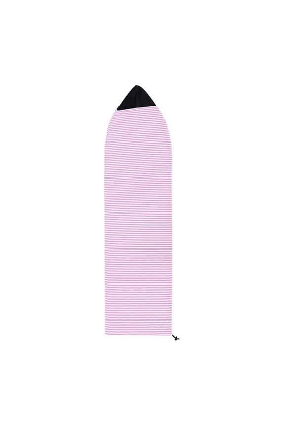 Striped Pattern Surfboard Sock Cover Carry Case Elastic Pouch Surf Board Storage 230cmx50cm Pink